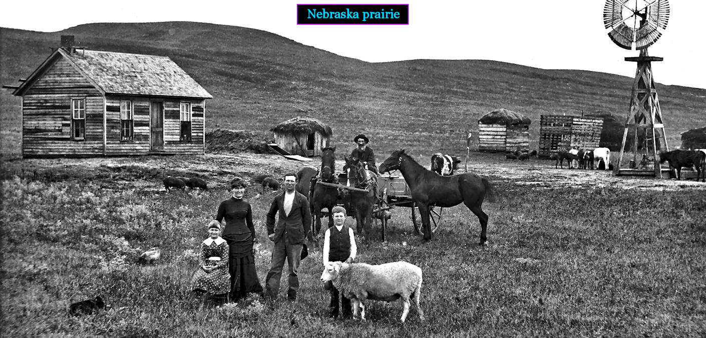 Nebraska prairie, 1870